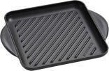 Le Creuset Grillplatte quadratisch in schwarz