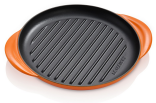 Le Creuset Grillplatte rund in ofenrot