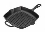 Le Creuset Grillpfanne Signature quadratisch in schwarz