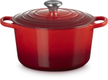 Le Creuset hoher Bräter Signature rund in kirschrot