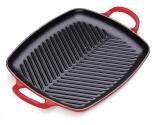 Le Creuset Grillplatte quadratisch in kirschrot