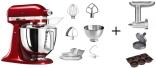 KitchenAid Küchenmaschine ARTISAN 175PS liebesapfelrot Burgerprofi-Set