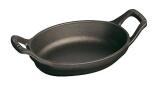 Staub Mini Auflaufform oval aus Gusseisen in schwarz