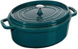 Staub Cocotte oval aus Gusseisen in la mer