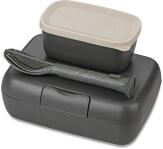 koziol Lunch Box Candy ready mit Besteck-Set in grau