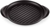 Le Creuset Grillplatte rund in schwarz