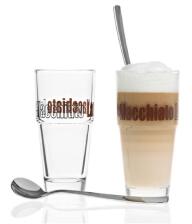 Leonardo Becher Latte Macchiato mit Löffeln Solo, 2er Set