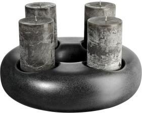 ASA Kerzenhalter groß in schwarz matt