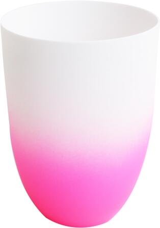 ASA Vase/ Windlicht in pink-weiß matt