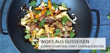 Woks aus Gusseisen - Kross braten & sanft dämpfen