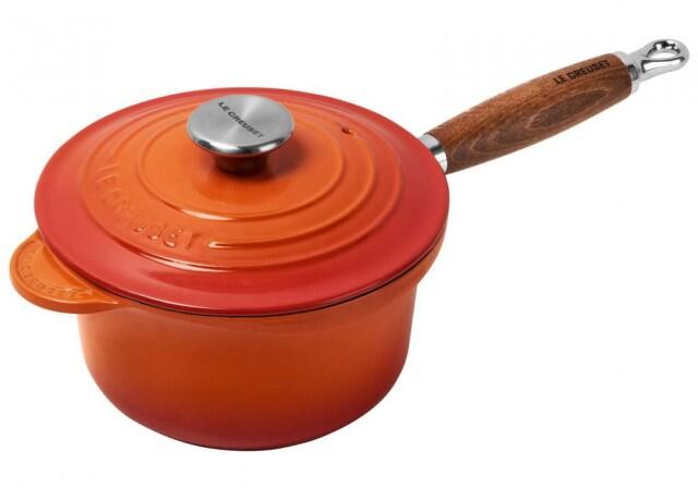 Le Creuset Profitopf mit Holzgriff in ofenrot