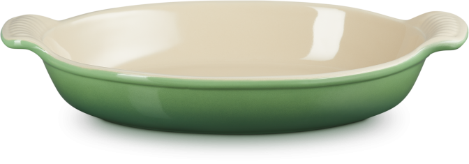Le Creuset Auflaufform Tradition oval in Bamboo Green