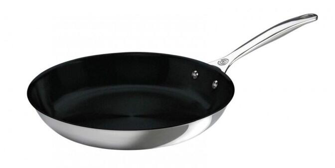 Le Creuset Pfanne 3-ply PLUS flach antihaft