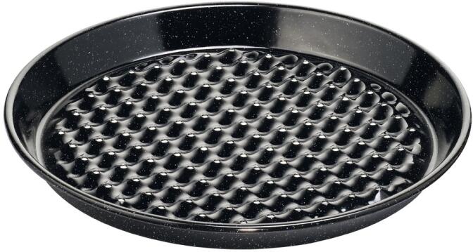 Riess Grillboden aus Emaille, rund in schwarz
