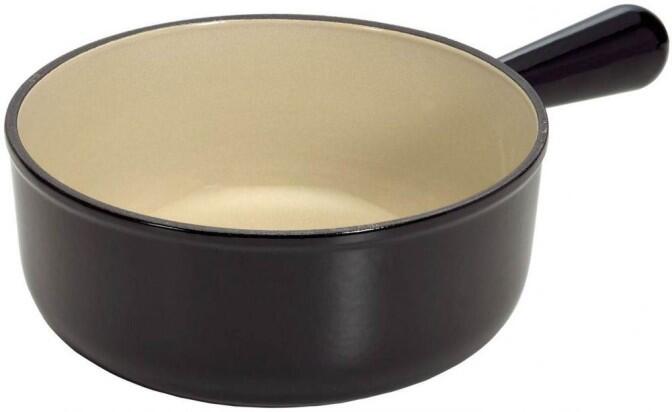 Le Creuset Caquelon aus Gusseisen in schwarz