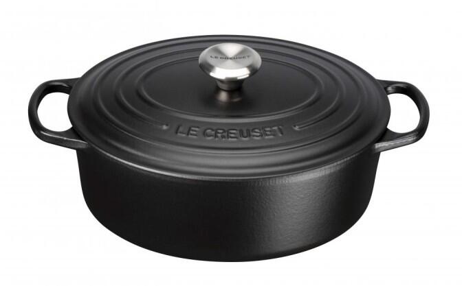 Le Creuset Bräter Signature oval, 40 cm (Gänsebräter) in schwarz