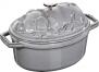 Staub Cocotte Schwein in graphitgrau