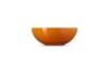Le Creuset Salatschüssel ofenrot Keramikschüssel orange glänzend rund