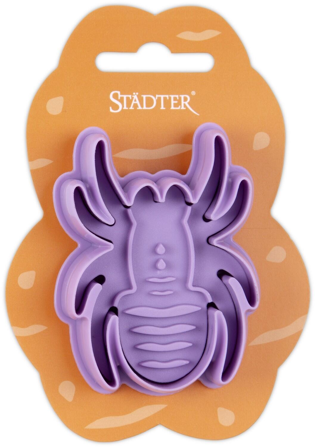 St&auml;dter Pr&auml;ge-Ausstecher mit Auswerfer Spinne auf Karte