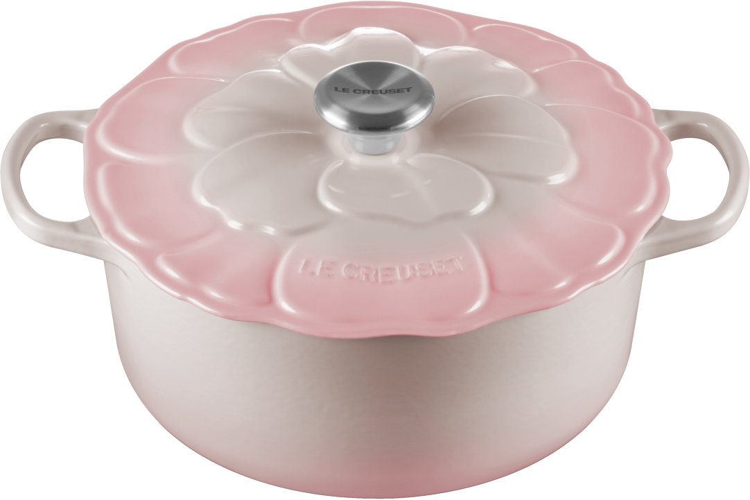 Le Creuset Br&auml;ter Signature Blume in shell pink