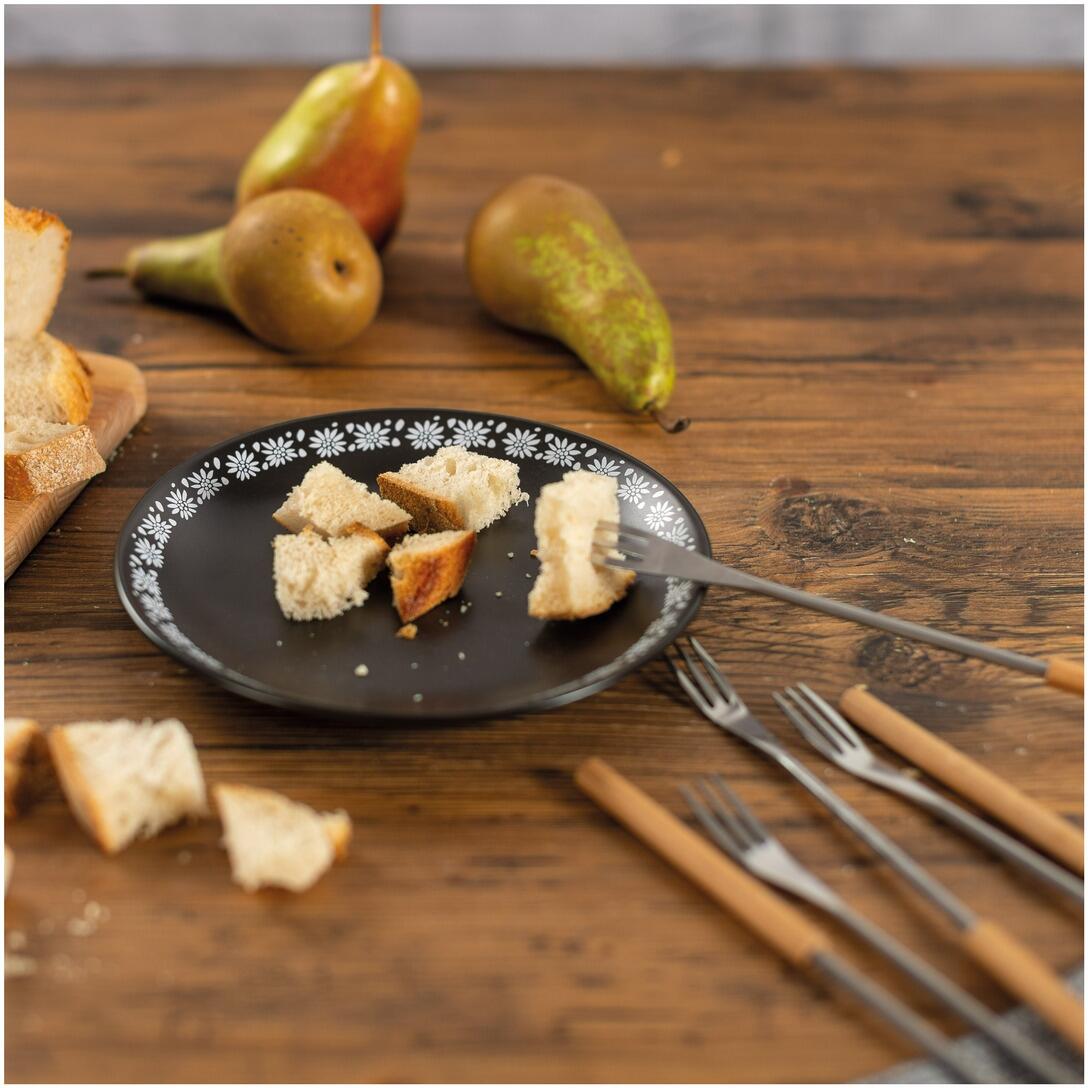 Kuhn Rikon Teller Alpweide schwarz matt 19 cm