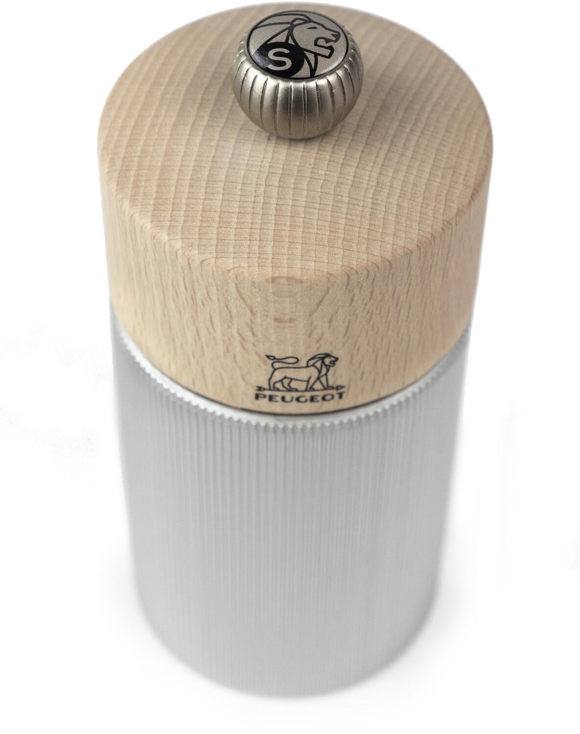 Peugeot Salzmühle Line Natur 18 cm Holzdeckel weiß