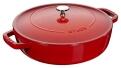 Staub Bräter Chistera Drop-Structure kirschrot Gusseisen mit Deckel
