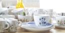 Kahla Espresso-Obertasse Wildblume blau-rot 0,09 l mit Untertasse