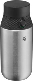 WMF Waterkant Trinkflasche 500ml Edelstahl, silber mit schwarzem Deckel