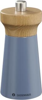 Zassenhaus Pfeffermühle WESTERLAND Buche deep sea blau Holz Edelstahlkappe