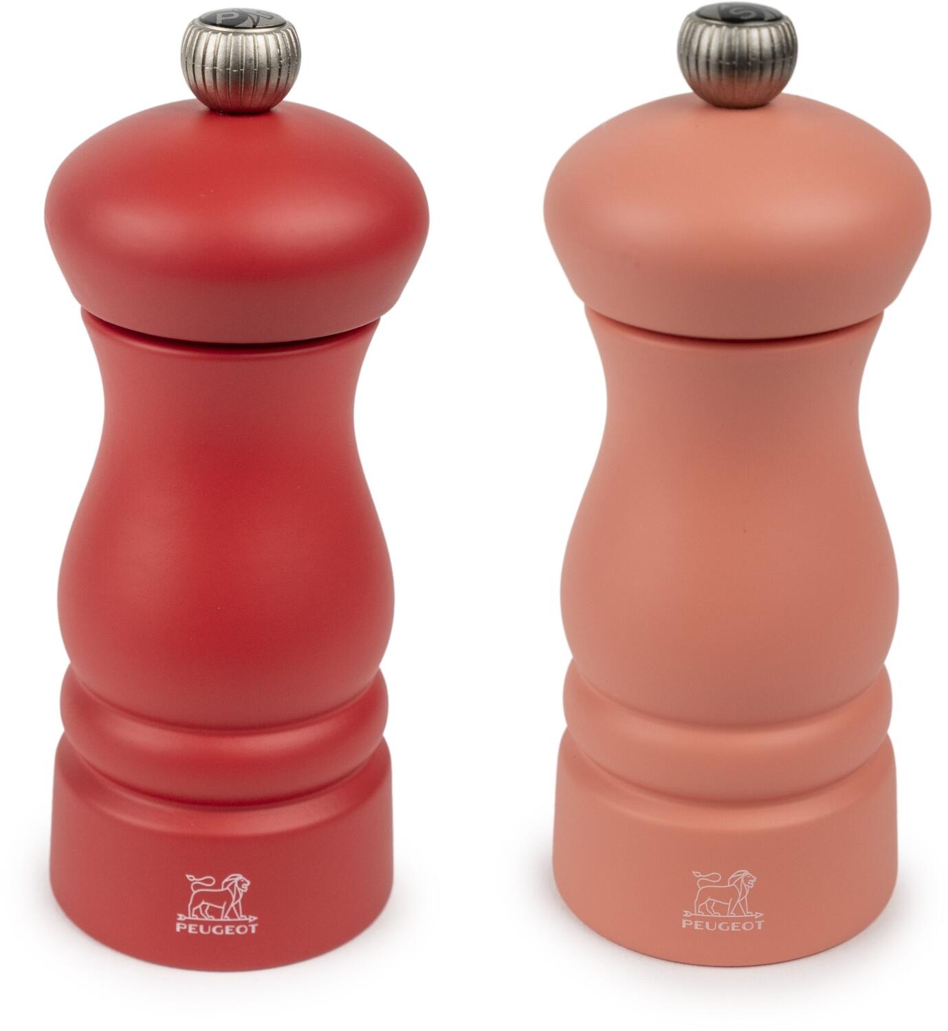PEUGEOT Pfefferm&uuml;hle & Salzm&uuml;hle Clermont Z in ziegelsteinrot & apricot im Set
