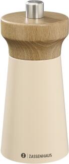 Zassenhaus Pfeffermühle Westerland Buche sandfarben mit Edelstahlknopf