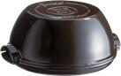 Emile Henry Brotbackform rund fusain Keramik Brotbacktopf mit Deckel