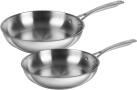 Kuhn Rikon Bratpfannen-Set 24/28 cm unbeschichtet Edelstahl