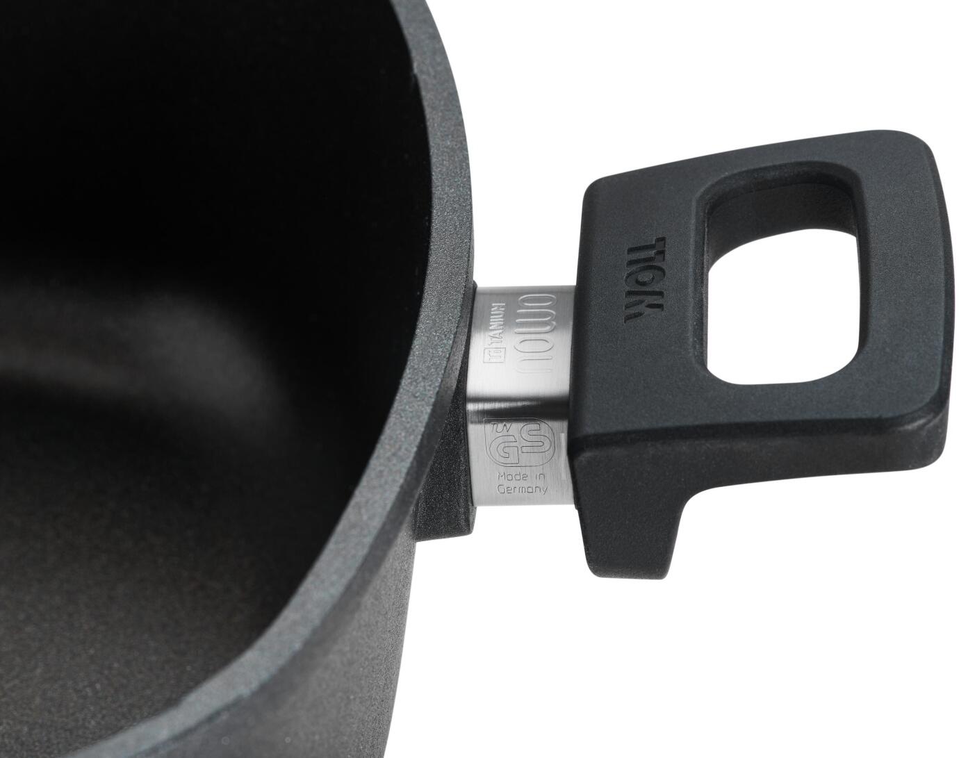 Woll Gussbräter Titanium Nowo viereckig Griffdetail abnehmbar