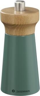 Zassenhaus Salzmühle Westerland Buche deep forest grün Holzdeckel Edelstahlknopf