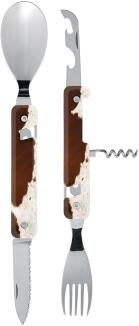 Akinod Multifunktionales Besteck Kuh mit Messer Gabel Korkenzieher