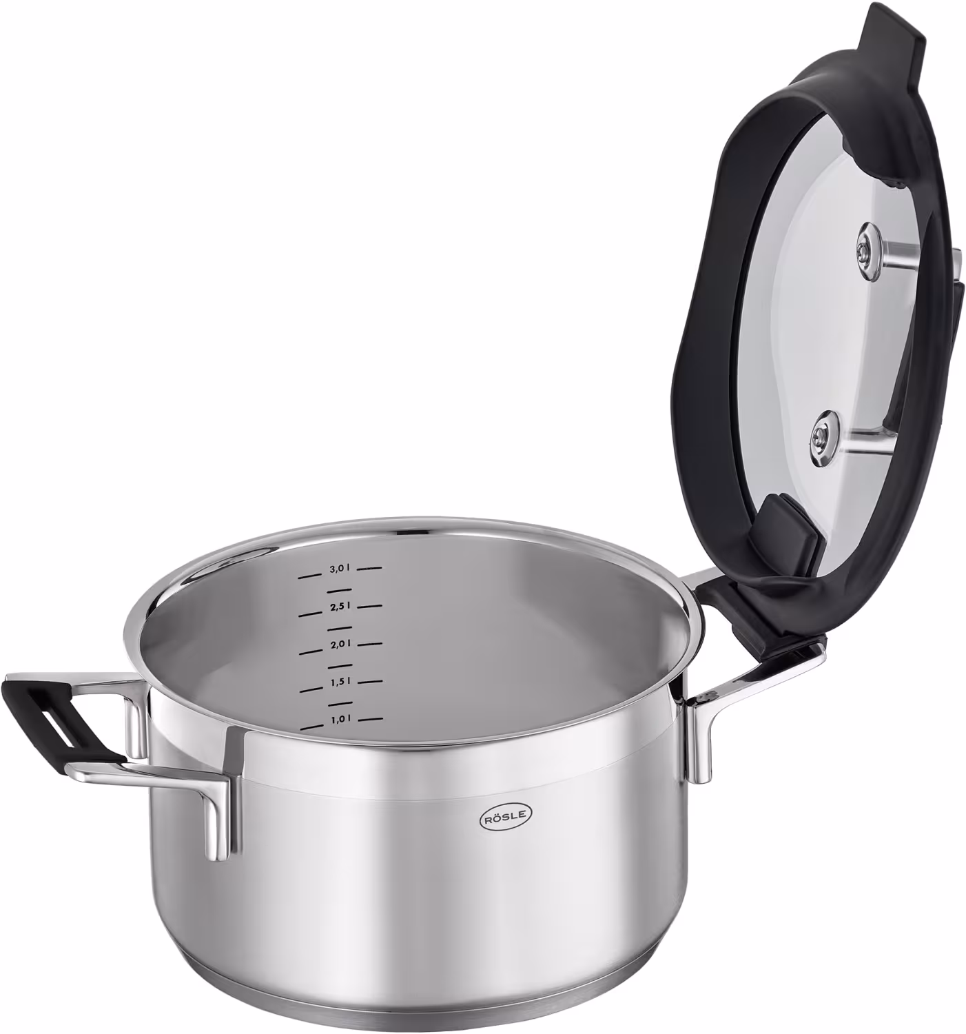 Rösle Kochtopf Silence PRO mit Klappdeckel Edelstahl
