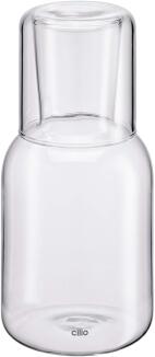 cilio Wasserkaraffe LORENZO mit Trinkglas aus Glas transparent