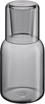 cilio Wasserkaraffe LORENZO grau mit Trinkglas Deckel