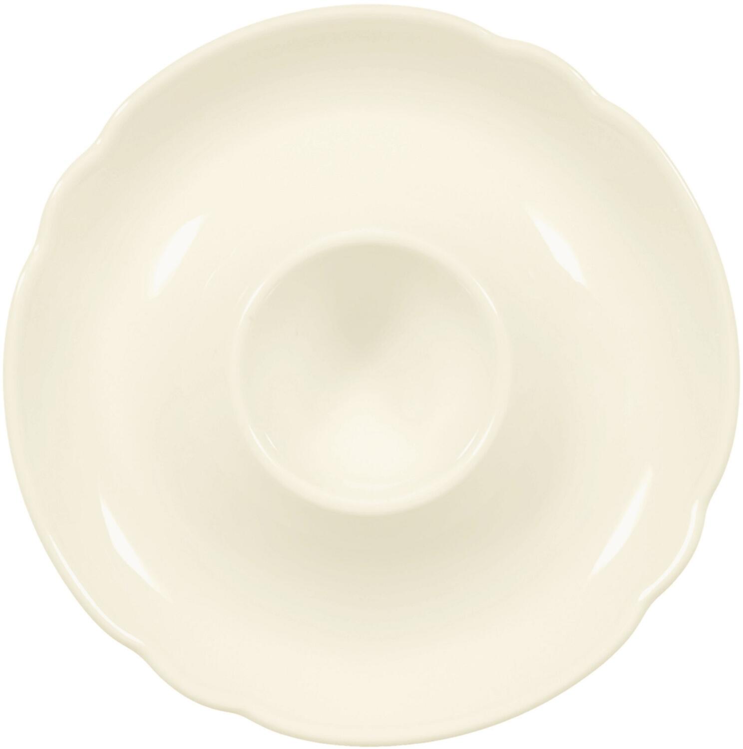 Seltmann Weiden Marieluise Eierbecher Ablage elfenbein Porzellan Tellerform