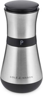 Cole & Mason Henley Pfeffermühle ungefüllt 13,5 cm Edelstahl schwarz P