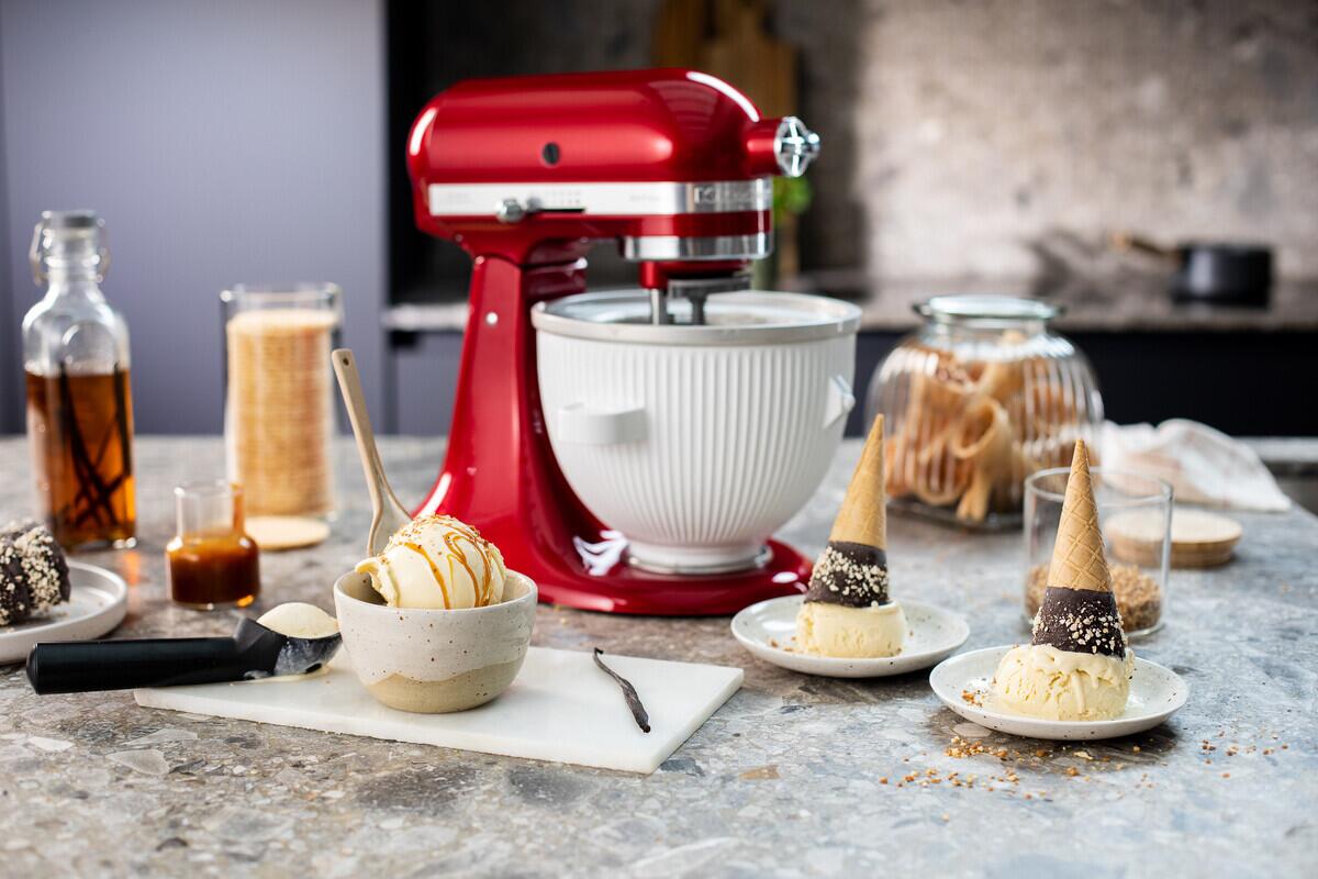 KitchenAid ARTISAN 175PS Küchenmaschine mit Speiseeismaschine und Eiscreme