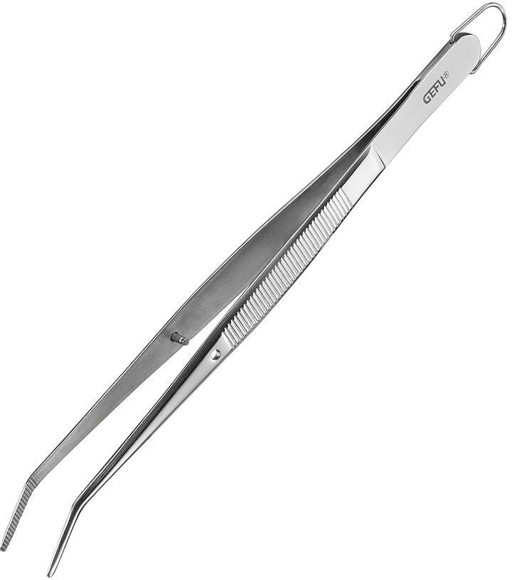 GEFU Küchenpinzette PRECISO Edelstahl, gebogen, präzise Greifpinzette