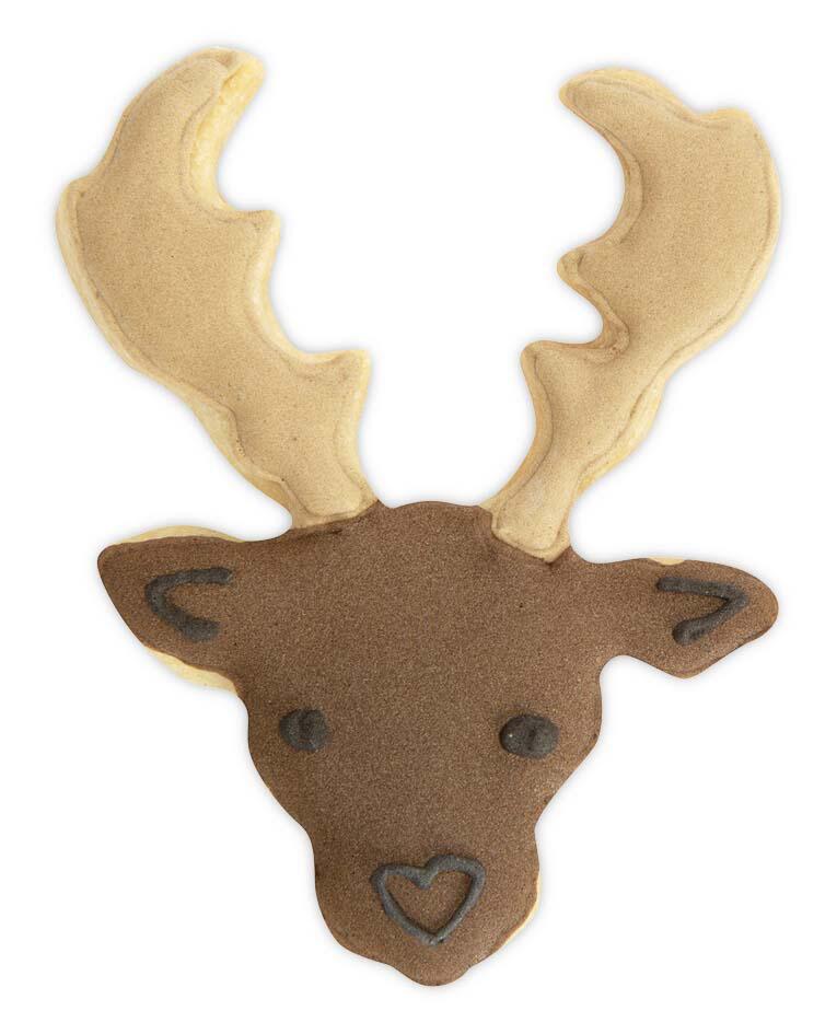 Städter Ausstechform Hirschkopf 6 cm, Rentier-Keks mit Geweih