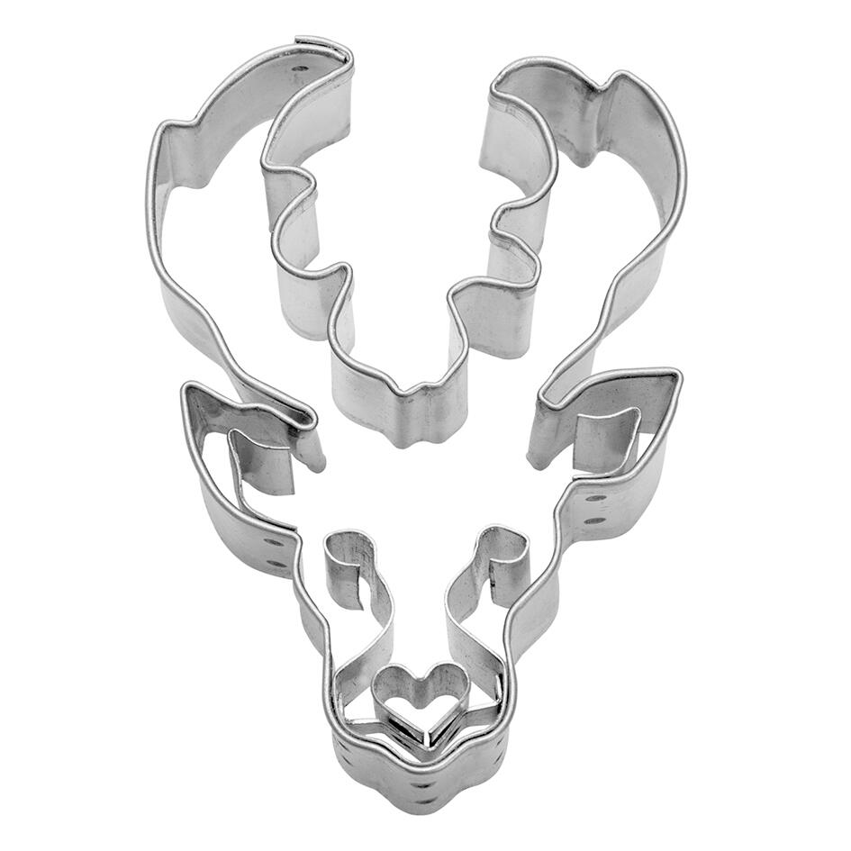 Städter Ausstechform Hirschkopf 6 cm Edelstahl Plätzchenform