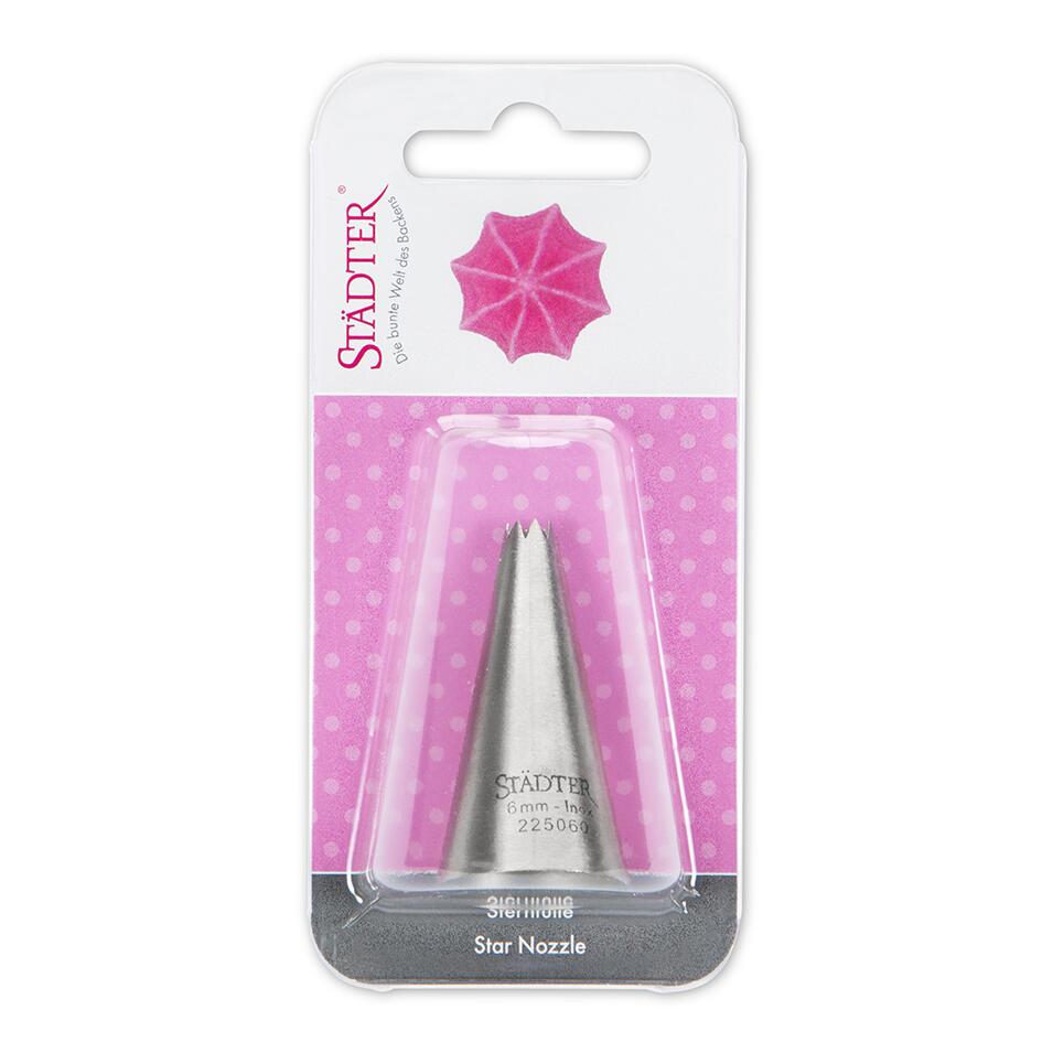 Städter Sterntülle 6 mm groß Tülle Star Nozzle Edelstahl