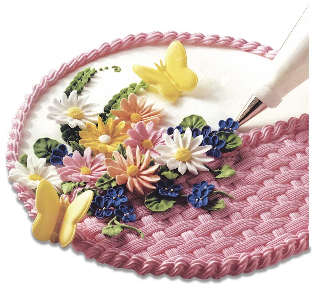 Städter Tülle Dekorations-Set 8-teilig für Blumen-Tortendeko mit Spritzbeutel