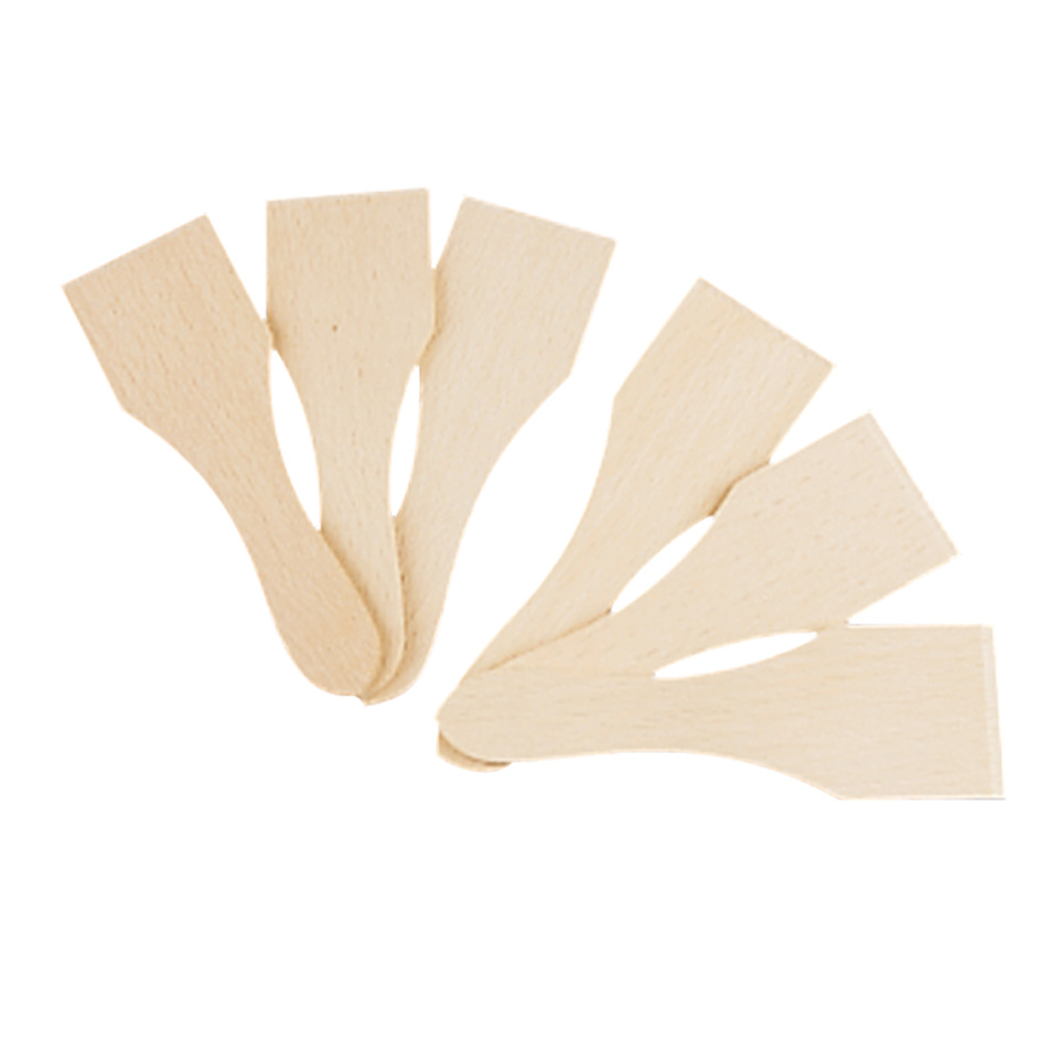 Städter Holzserie Racletteschaber 13 cm 6 Stück Holzspatel Set