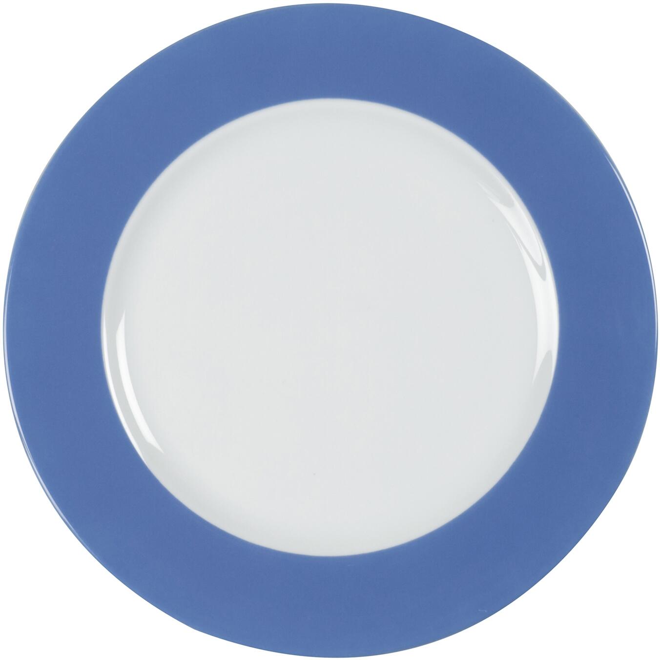 Eschenbach Porzellan Teller flach 20 cm polarblau Rand